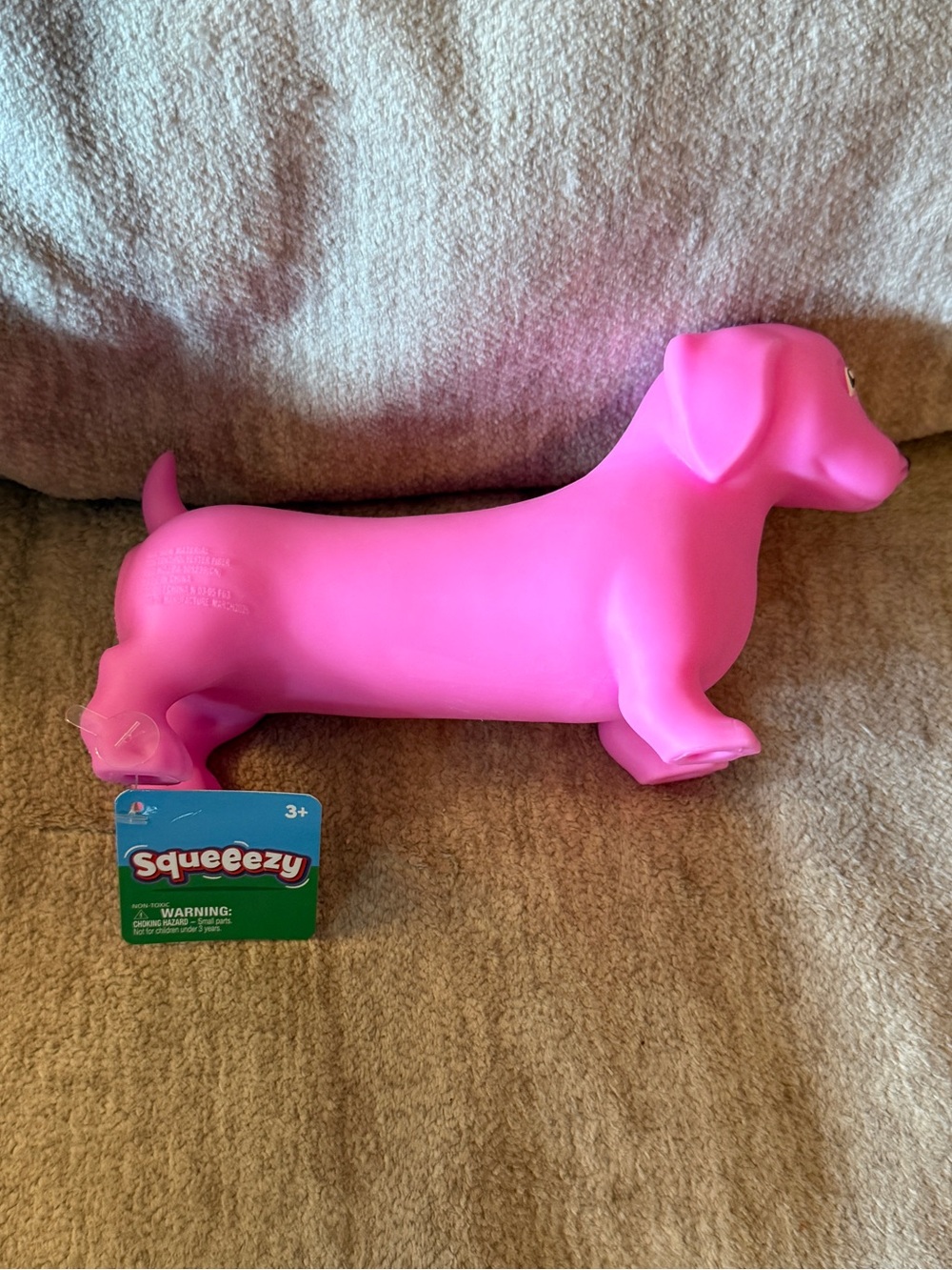 NWT SQUEEEZY Wiener Dog Squishy - Pink